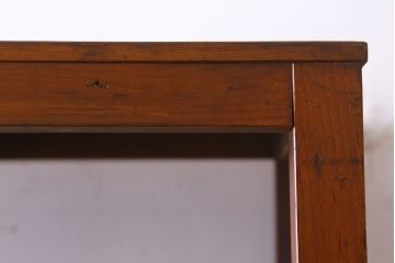 アンティーク家具　特大サイズ　古い木製の和製アンティーク飾り棚(3)