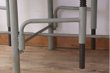 ラフジュ工房オリジナル 6脚格納スツール付きテーブル