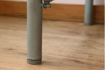 ラフジュ工房オリジナル 8脚格納スツール付きテーブル