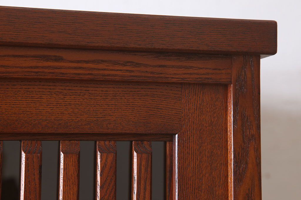 中古　タモ材製　民芸家具　高級品　2段重ね食器棚(定価38万8千円)