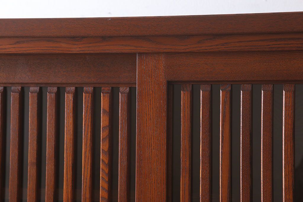 中古　タモ材製　民芸家具　高級品　2段重ね食器棚(定価38万8千円)