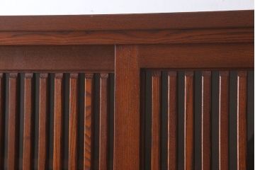 中古　タモ材製　民芸家具　高級品　2段重ね食器棚(定価38万8千円)