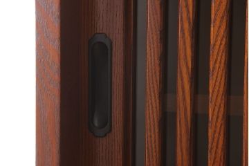 中古　タモ材製　民芸家具　高級品　2段重ね食器棚(定価38万8千円)