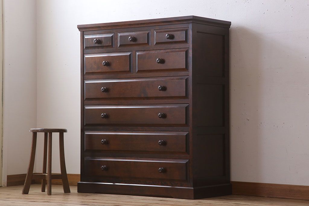 中古　北海道民芸家具　チェスト(箪笥)(定価約24万円)(2)