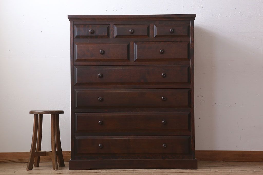 中古　北海道民芸家具　チェスト(箪笥)(定価約24万円)(2)