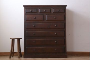 中古　北海道民芸家具　チェスト(箪笥)(定価約24万円)(2)