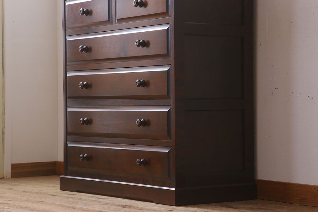 中古　北海道民芸家具　チェスト(箪笥)(定価約24万円)(2)