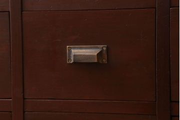 アンティーク家具　和製アンティーク　前面檜材　古い木製の薬箪笥