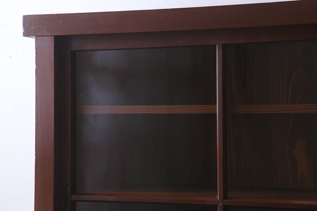 アンティーク家具　和製アンティーク　前面檜材　古い木製の薬箪笥