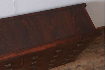 アンティーク家具　和製アンティーク　前面檜材　古い木製の薬箪笥