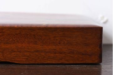 アンティーク雑貨 アンティーク 漆塗り クスノキ材 蒔絵入り襟箱(半襟箱)