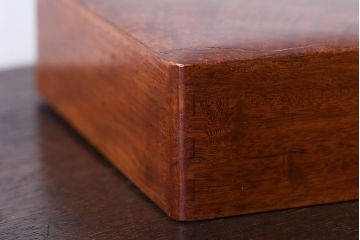 アンティーク雑貨 アンティーク 漆塗り クスノキ材 蒔絵入り襟箱(半襟箱)