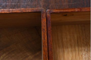 アンティーク雑貨 アンティーク 漆塗り クスノキ材 蒔絵入り襟箱(半襟箱)