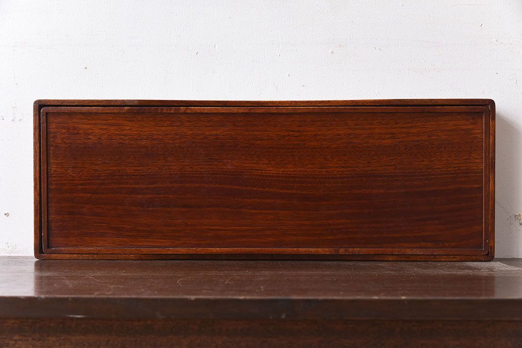 アンティーク雑貨 アンティーク 漆塗り クスノキ材 蒔絵入り襟箱(半襟箱)