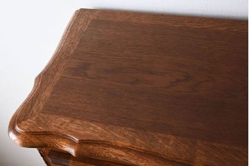ヴィンテージ家具　フランスビンテージ　オーク材製　彫刻入りガラスケース(ショーケース)