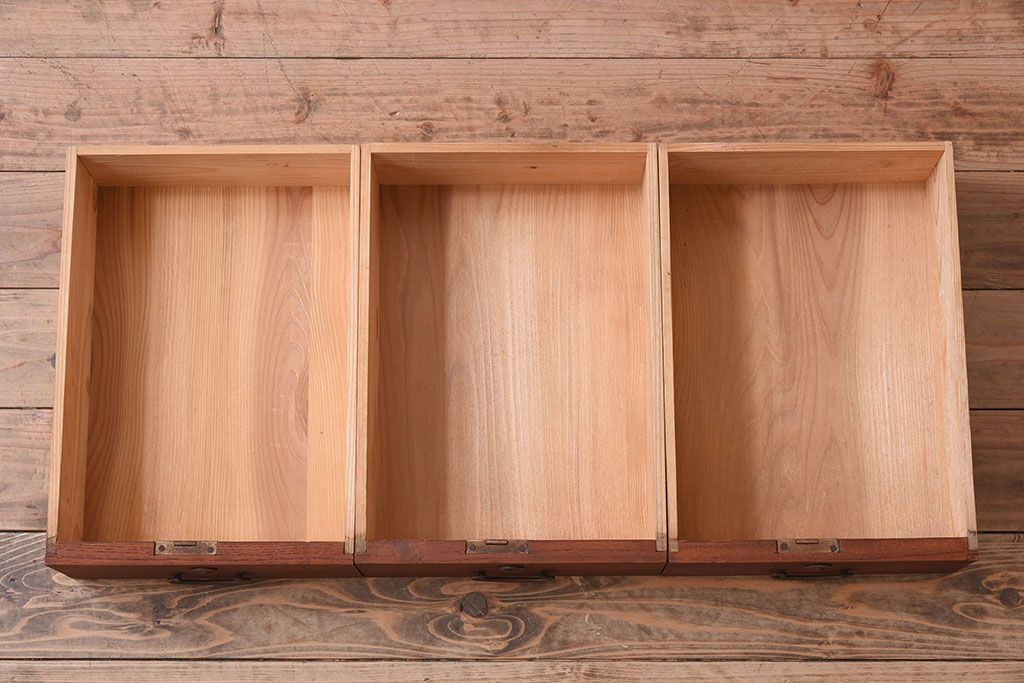 アンティーク家具　アンティーク　気泡ガラス引き戸の鉄脚ローボード(2)