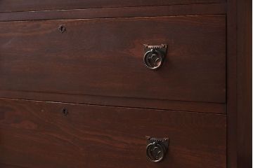 アンティーク家具　大正ロマン　上手物　古い木製のアンティークチェスト