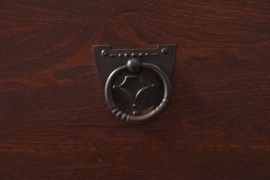 アンティーク家具　大正ロマン　上手物　古い木製のアンティークチェスト