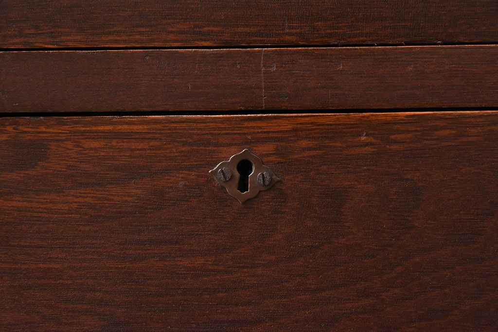 アンティーク家具　大正ロマン　上手物　古い木製のアンティークチェスト