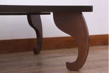 アンティーク雑貨　総欅材　和製アンティークの座卓(センターテーブル)(2)