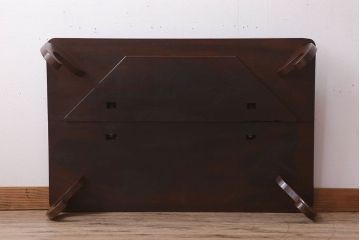 アンティーク雑貨　総欅材　和製アンティークの座卓(センターテーブル)(2)