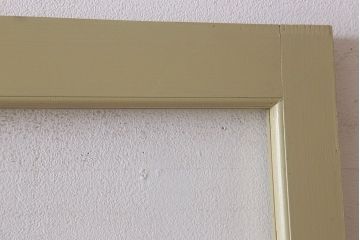 アンティーク　背が高いペイントガラス戸2枚セット