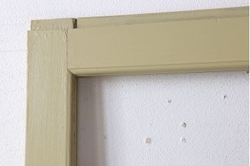 アンティーク　背が高いペイントガラス戸2枚セット