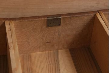 アンティーク家具　アンティーク　前面総欅　玉杢　無垢材製の最高級ブックケース(収納棚)