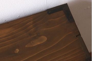 アンティーク家具　鉄脚付き!シンプルな古い木製の箪笥ローボード(衣装箪笥)