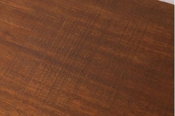 アンティーク家具　天板一枚板　ラワン材　シンプルな鉄脚テーブル(3)