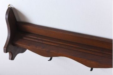 アンティーク雑貨　オランダビンテージ　お皿立て付き　オーク材のウォールフック