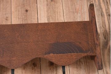 アンティーク雑貨　オランダビンテージ　お皿立て付き　オーク材のウォールフック