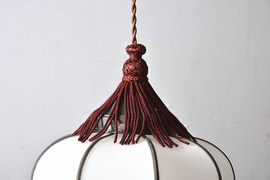 ほおずき型　飾り房付き　アンティーク天井照明