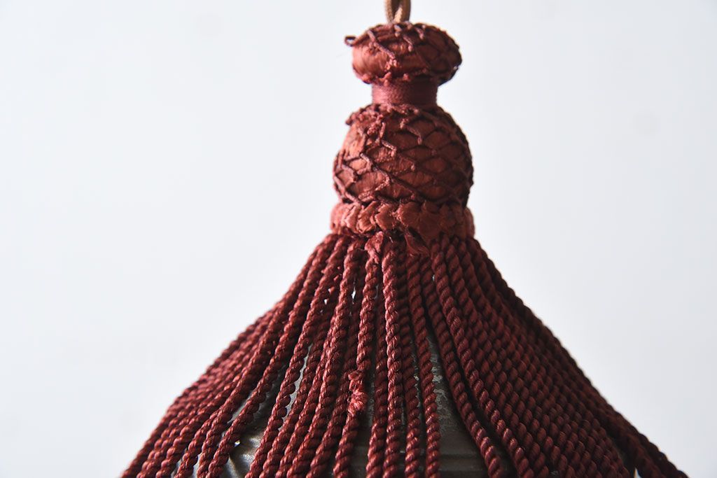 ほおずき型　飾り房付き　アンティーク天井照明