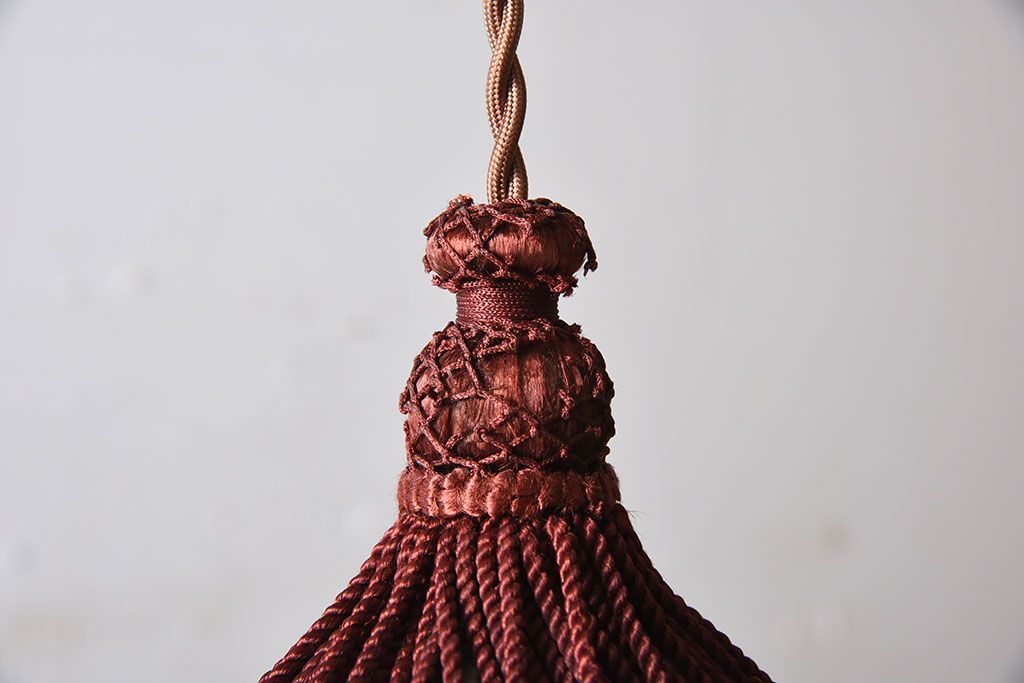 ほおずき型　飾り房付き　アンティーク天井照明