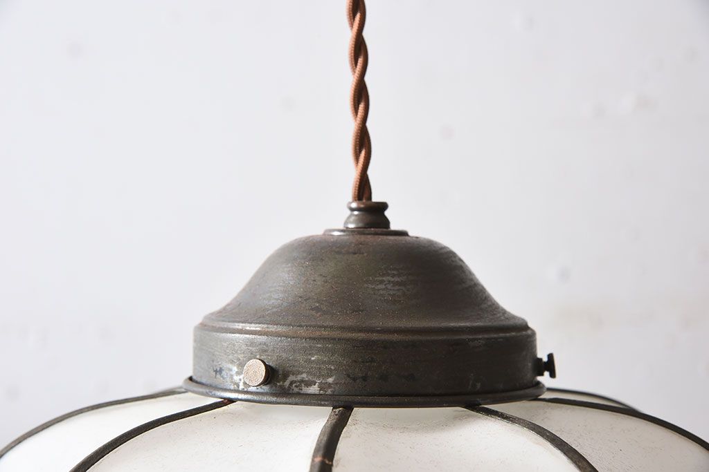 ほおずき型　飾り房付き　アンティーク天井照明