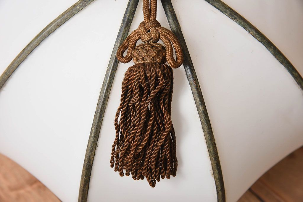 ほおずき型　飾り房付き　アンティーク天井照明