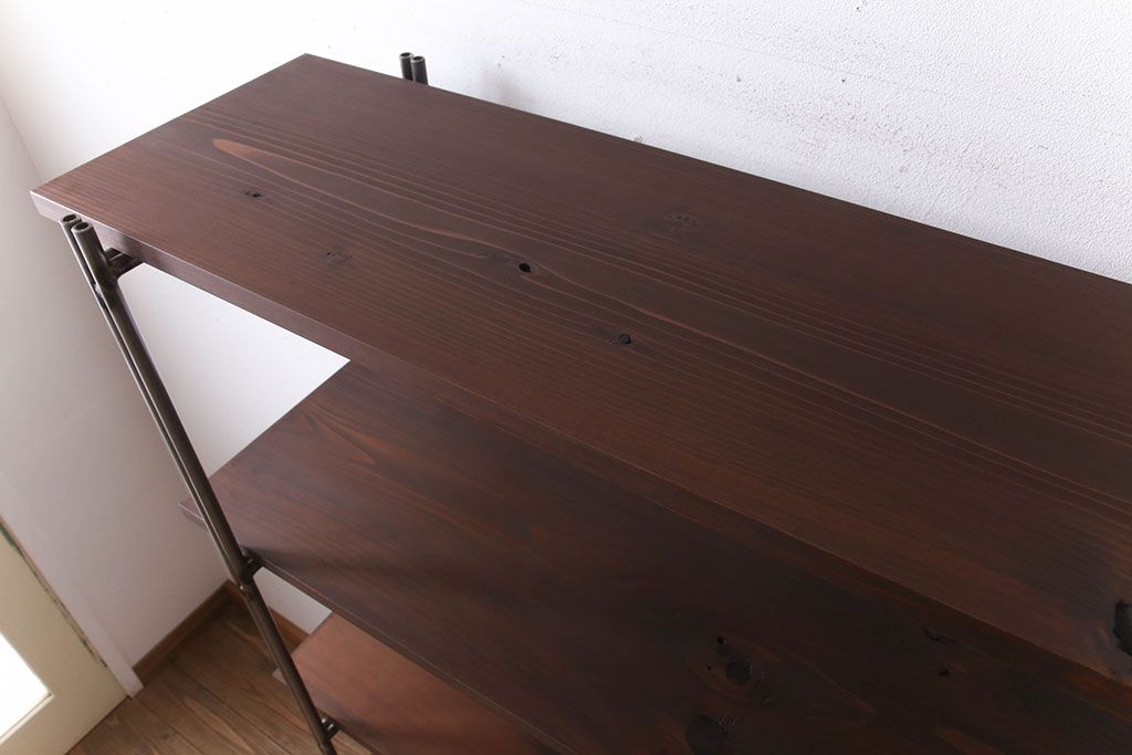 シンプルなラフジュ工房オリジナルアイアンラック【小】(3)