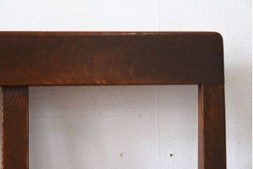 レトロ家具　ナラ材　昭和レトロ　古い木製のアンティークソファベンチ(長椅子)