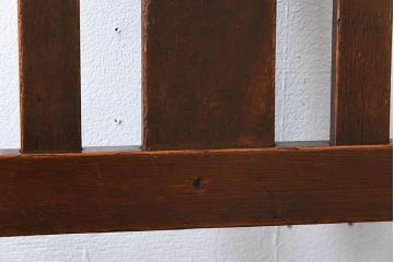 レトロ家具　ナラ材　昭和レトロ　古い木製のアンティークソファベンチ(長椅子)