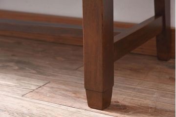 レトロ家具　ナラ材　昭和レトロ　古い木製のアンティークソファベンチ(長椅子)