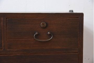 アンティーク家具　鉄脚付き　総桐材の衣装箪笥サイドボード