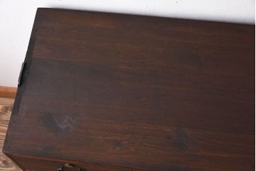 アンティーク家具　鉄脚付き　総桐材の衣装箪笥サイドボード