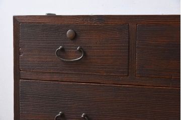 アンティーク家具　鉄脚付き　総桐材の衣装箪笥サイドボード