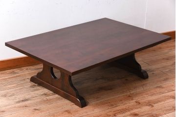 中古　北海道民芸家具　脚折り畳み式座卓(定価約17万8千円)