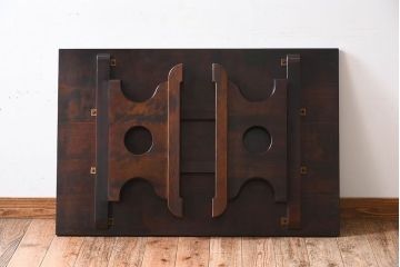 中古　北海道民芸家具　脚折り畳み式座卓(定価約17万8千円)