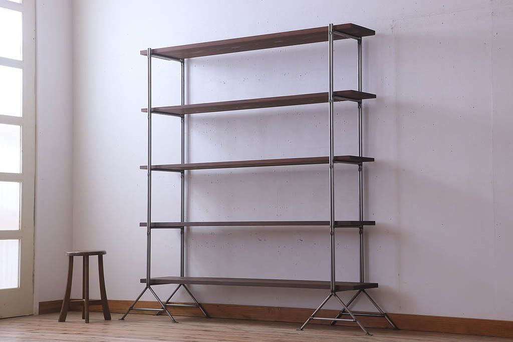 ラフジュオリジナル アイアンの薄型飾り棚【中】(1)