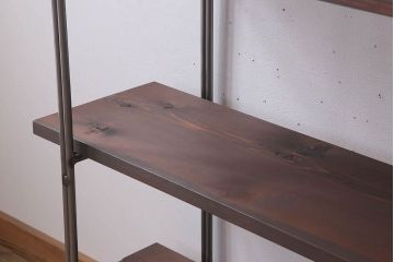 ラフジュオリジナル アイアンの薄型飾り棚【中】(1)