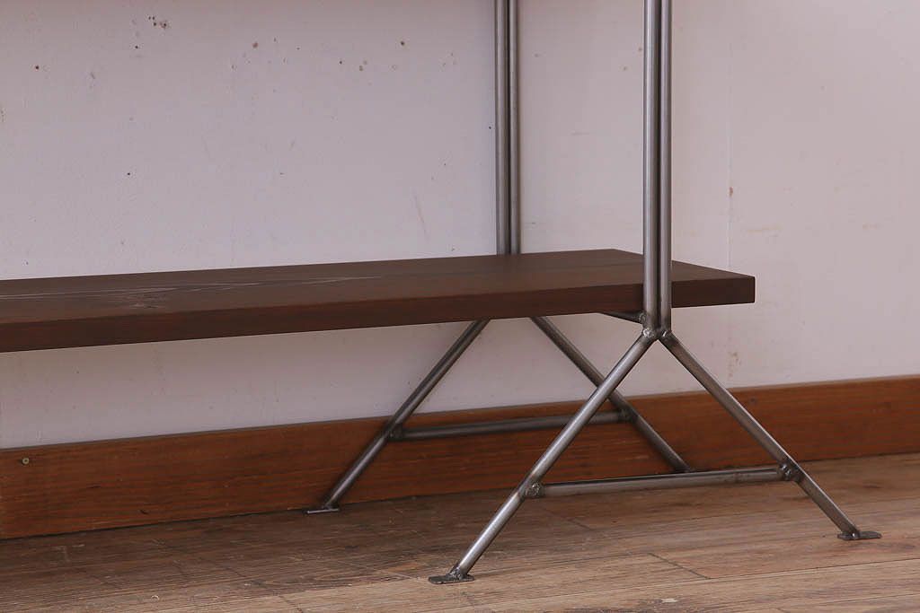 ラフジュオリジナル アイアンの薄型飾り棚【中】(2)