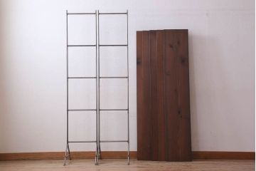 ラフジュオリジナル アイアンの薄型飾り棚【中】(2)